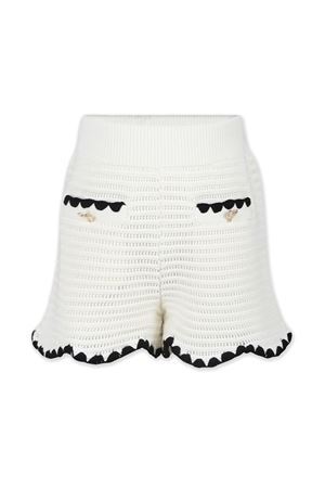 shorts in cotone bianco SELF-PORTRAIT KIDS | PF24719SKCCREAM